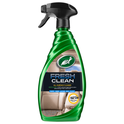 Turtle Wax Fresh Clean all-surface cleaner spray bottle. Kinetic New Car Scent. Enzyme Powered. Powerful stain and odor removal. Turtle Wax Fresh Clean all-surface cleaner spray bottle. Kinetic New Car Scent. Enzyme Powered. Powerful stain and odor removal.