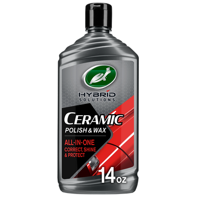 Ceramic Polish & Wax bottle. Turtle Wax Hybrid Solutions. Car detailing for shine & protection. Ceramic Polish & Wax bottle. Turtle Wax Hybrid Solutions. Car detailing for shine & protection.