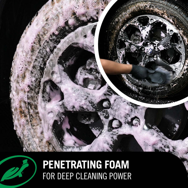 Penetrates deep into wheels and tyre using foaming action