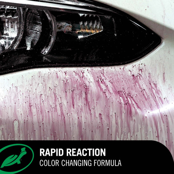 Rapid reaction: Color changing formula turns from clear to purple when in contact and during the removal of embedded iron contaminants