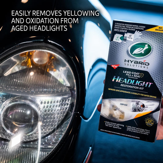 Renew clarity on cloudy car headlights! Turtle Wax kit removes yellowing, improves visibility. Oxidation removal included.