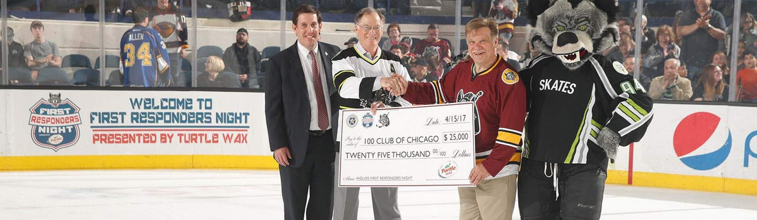 TURTLE WAX DONATES $25,000 TO THE 100 CLUB THROUGH CHICAGO WOLVES PARTNERSHIP