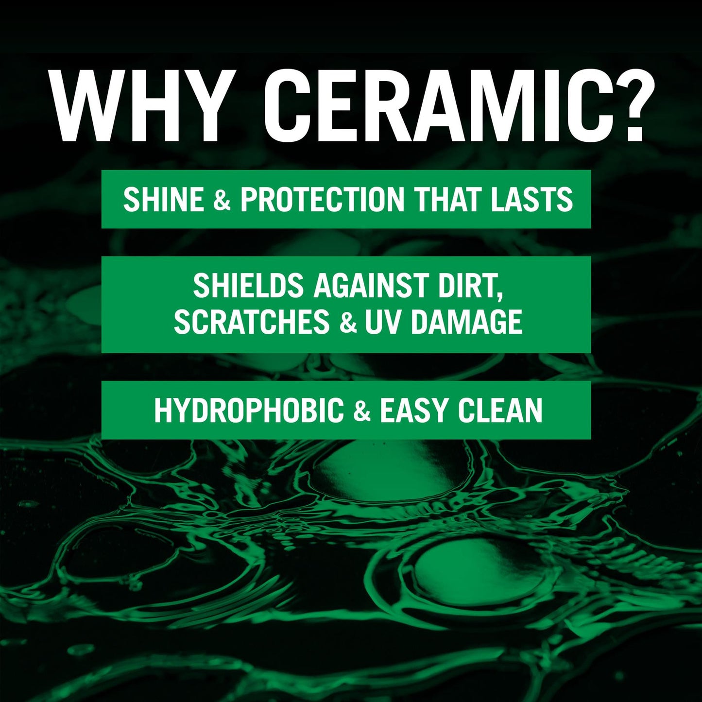 Ceramic car care provides lasting shine, protection from dirt, scratches & UV. Hydrophobic for easy cleaning. #ceramiccoating #carcare