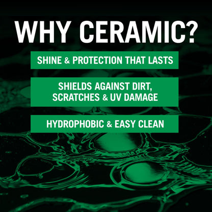 Ceramic car care provides lasting shine, protection from dirt, scratches & UV. Hydrophobic for easy cleaning. #ceramiccoating #carcare