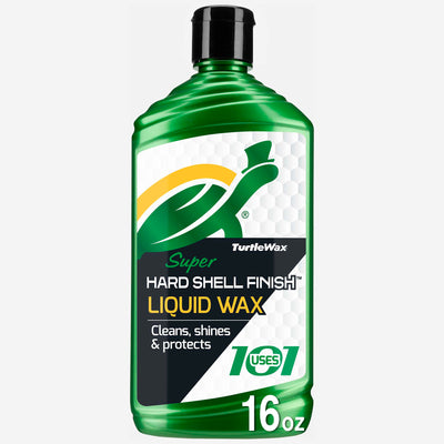 super hard shell liquid wax in green bottle