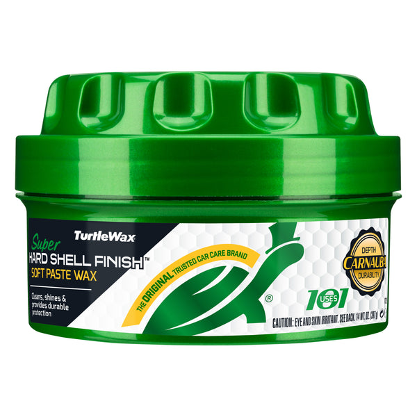 The front packaging of super hard shell paste wax 9 oz