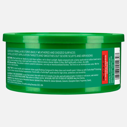 Turtle Wax Rubbing Compound restores weathered, oxidized car paint. Abrasive formula smooths scuffs & scratches. Made in USA.