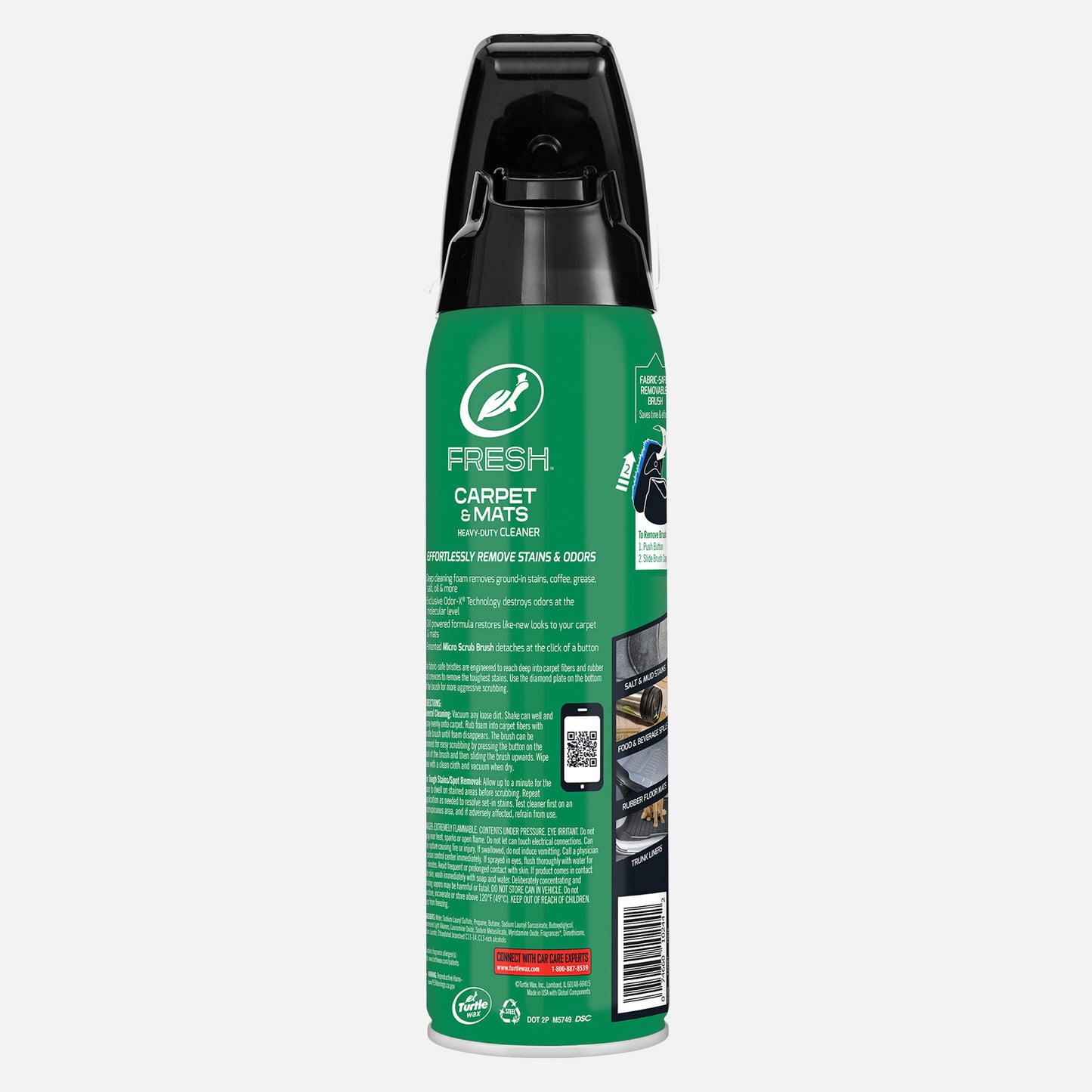 FRESH Carpet & Mats Cleaner aerosol can back of pack image