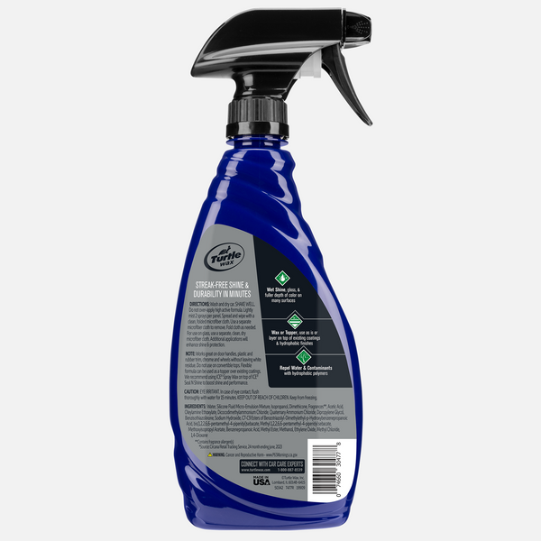Turtle Wax ICE spray: Car detailing solution provides flawless, streak-free shine, hides swirls, and offers durable automotive protection.