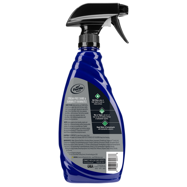 Turtle Wax ICE spray: Car detailing solution provides flawless, streak-free shine, hides swirls, and offers durable automotive protection.