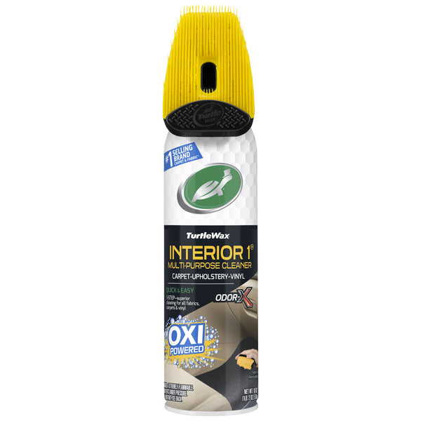 Product image of Interior-1 Multi-Purpose Cleaner 18oz bottle with ergonomic spray nozzle and modern label design on a white background.
