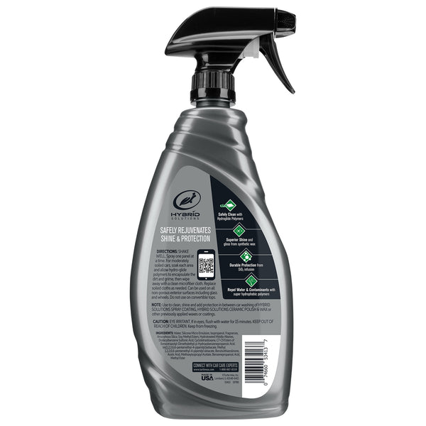 Turtle Wax Hybrid Solutions Ceramic Detailer. Spray bottle promises car shine and protection with super hydrophobic polymers. Made in USA.