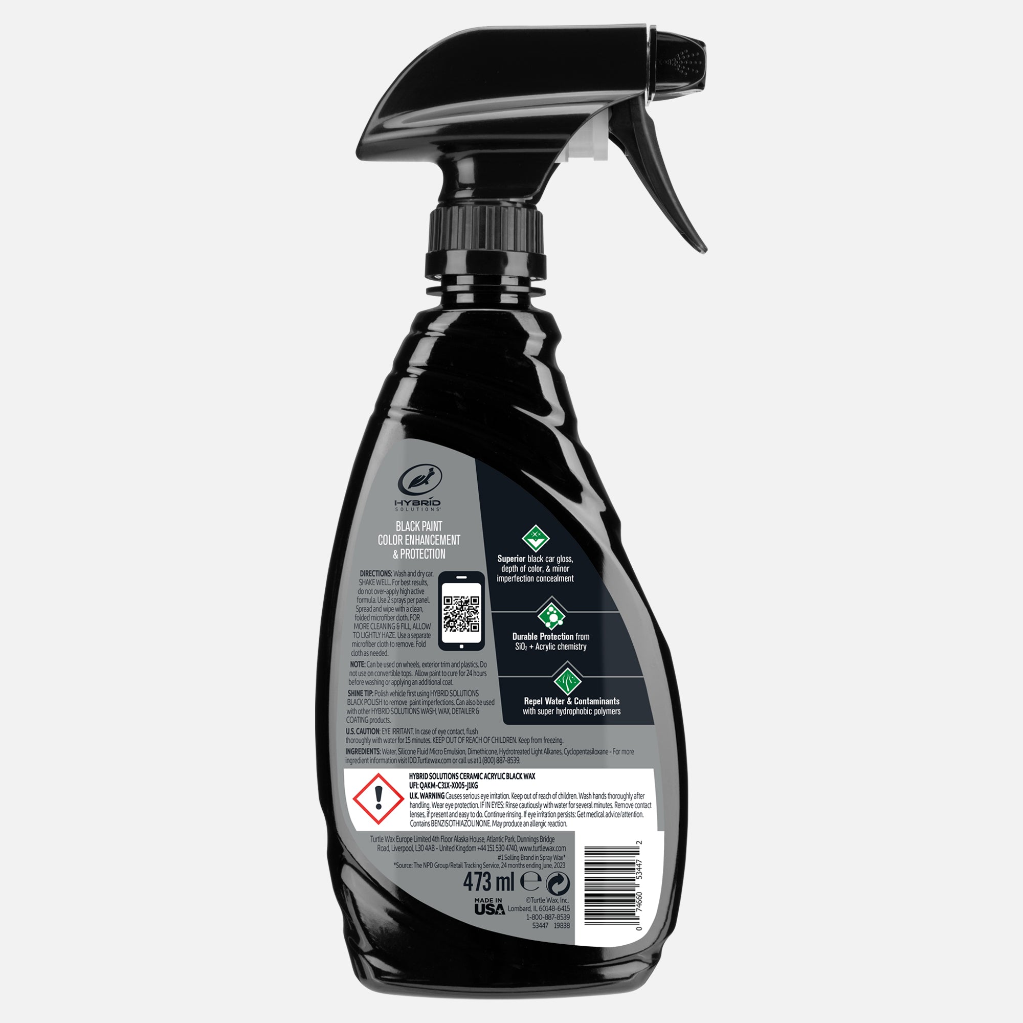 Ceramic Black Car Wax | Spray Wax | Hybrid Solutions | Turtle Wax