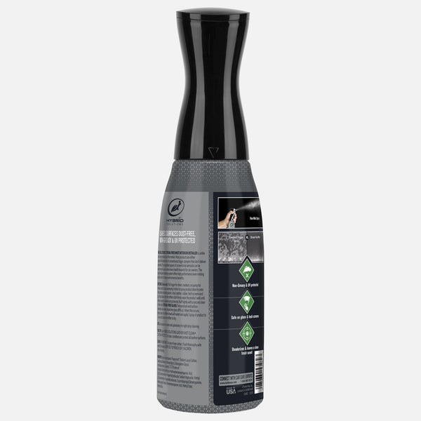 Turtle Wax Hybrid Solutions Mist: Streak-free interior detailer that cleans and deodorizes. Leaves a fresh scent, protects surfaces. back of bottle