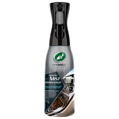 Turtle Wax Hybrid Solutions Mist: Streak-free interior detailer that cleans and deodorizes. Leaves a fresh scent, protects surfaces.