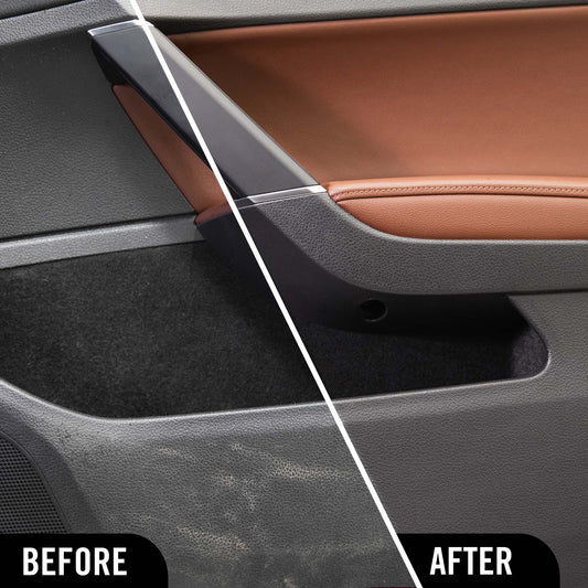 before and after car interior