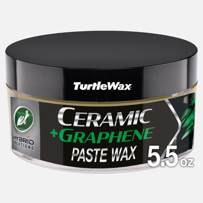 Ceramic + Graphene Paste Wax in a 5.5 oz container, part of the Turtle Wax Hybrid Solutions line.