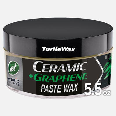 Ceramic + Graphene Paste Wax in a 5.5 oz container, part of the Turtle Wax Hybrid Solutions line.