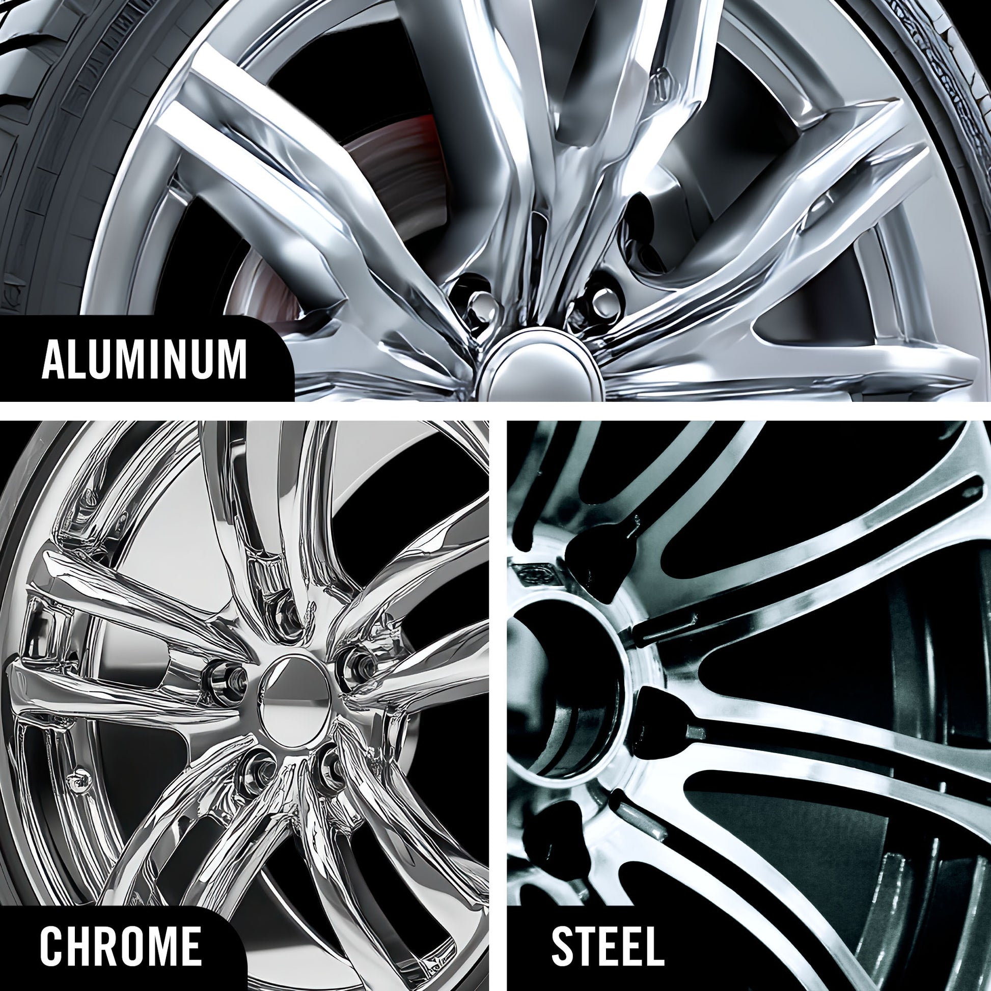 Safe to use: Wheel cleaner can be used on chrome, steel and aluminium alloy wheels