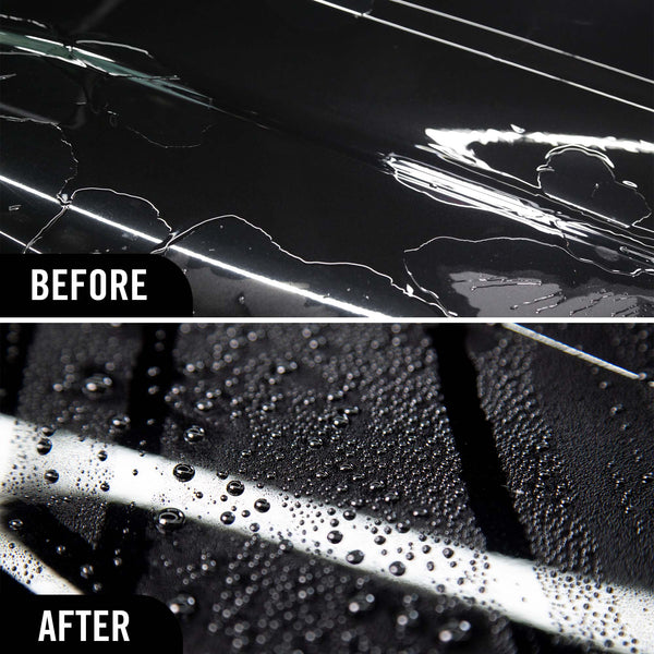 Before and after comparison of Ceramic Graphene paste wax