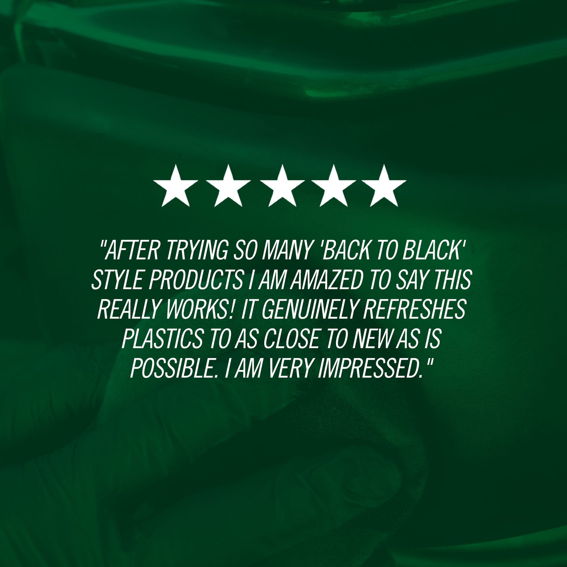 Image showcasing a 5 star review from a consumer. 