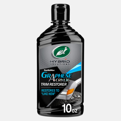 Turtle Wax Hybrid Solutions Graphene Acrylic Trim Restorer, 10 oz bottle for restoring plastic and trim.