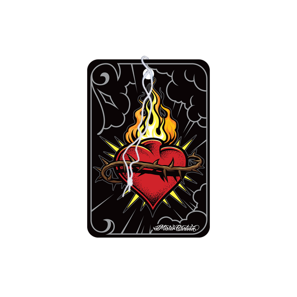 Isolated product image of Mr. Cartoon Sacred Soul air freshener paper, showing its intricate design without packaging.