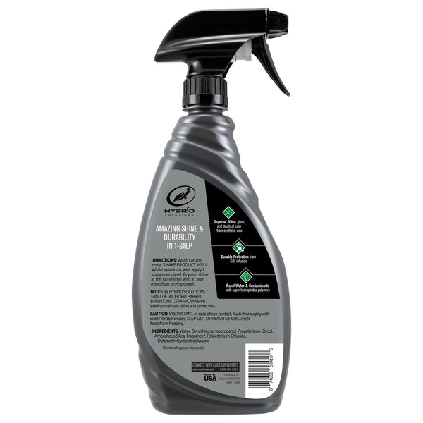Detailed look at a Turtle Wax bottle featuring Ice Snow Foam wash, showcasing the foamy wash branding.