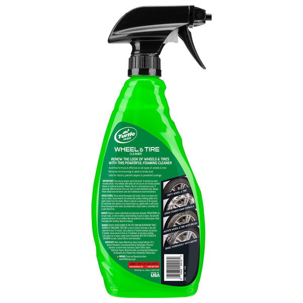 Detailed product photo of Turtle Wax Graphene Tire Shine bottle with black and yellow label.