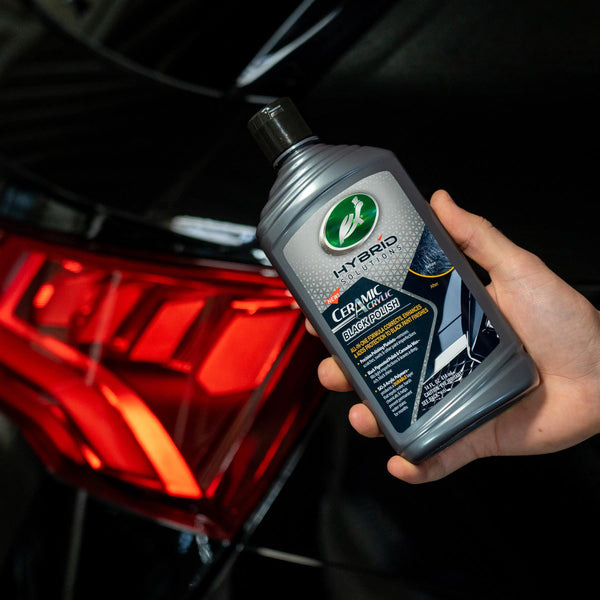 Front of Max Power Car Wash 100oz bottle with branding and bright green detergent inside.