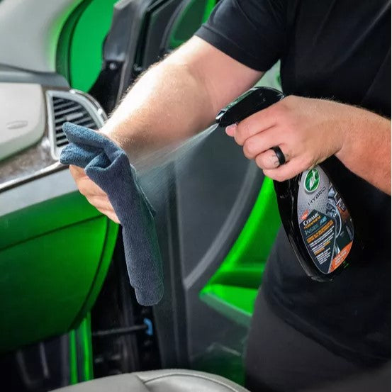 Fine mist sprays evenly on your microfiber cloth for easy application
